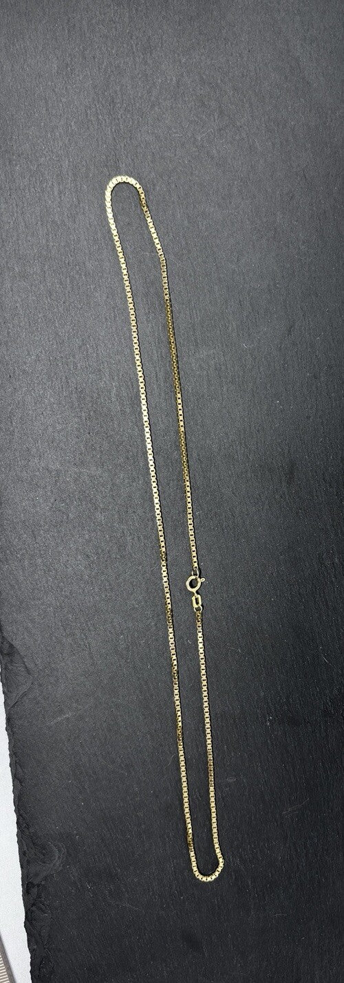 Gelbgold Kette Venezianerkette 45cm 1,5mm 8K/333 massiv glänzend