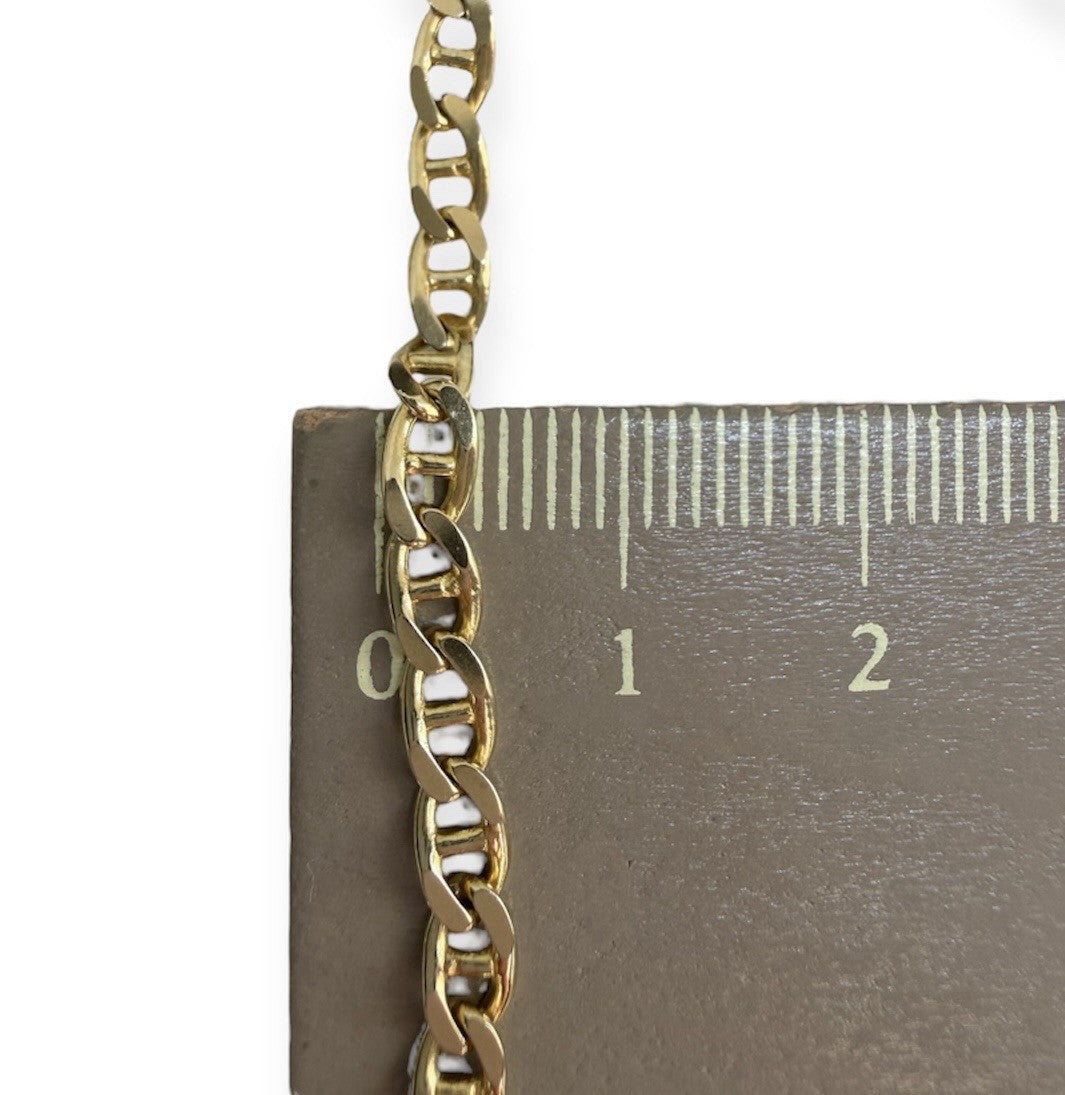 Stegpanzerkette Gelbgold 14K/585 49cm 4mm