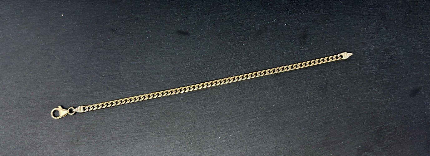 333 Gold Armband Panzerarmband Panzerkette 19cm 4mm glänzend 8K