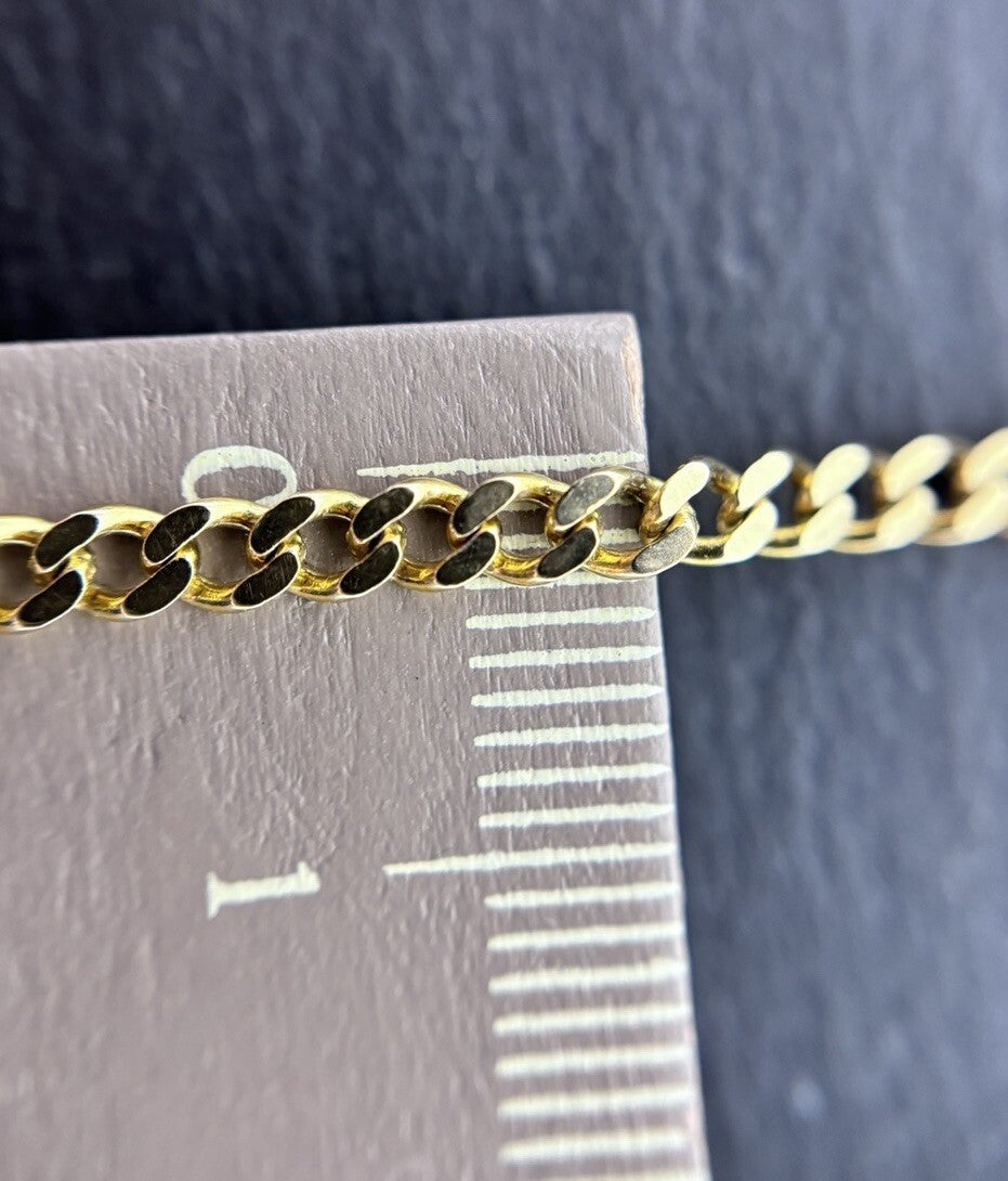 333 Gold Armband Panzerarmband Panzerkette 19,5cm 3mm Massiv 8K