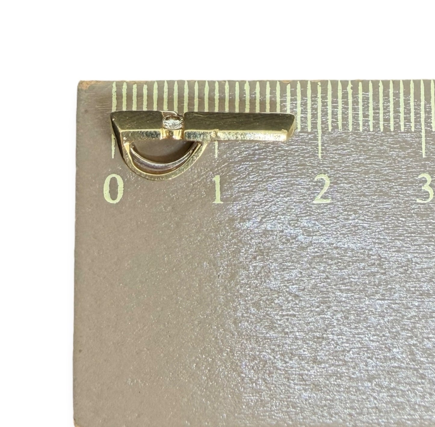 585 Gold Anhänger 0,06ct Brillanten Bicolor Design 14K