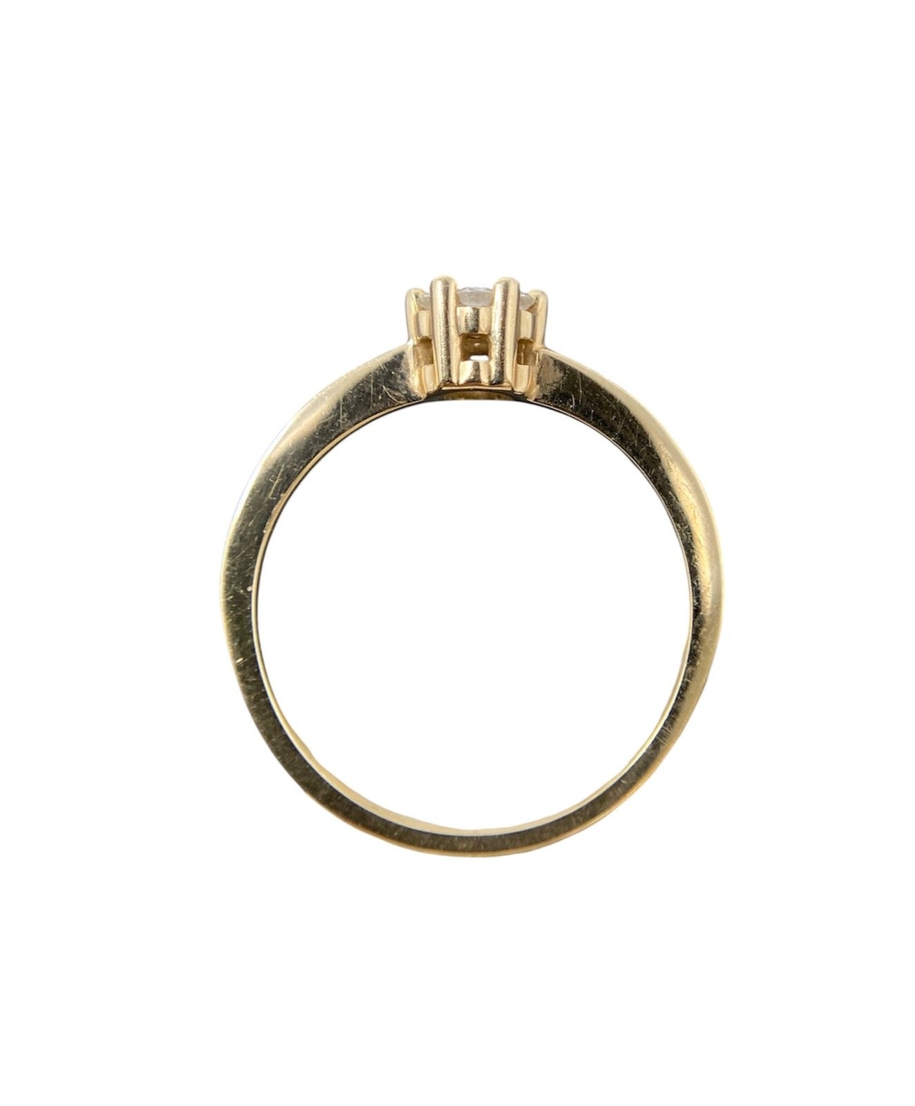 585 Gold Ring Diamanten Brillanten Solitärring Gr. 59 14K