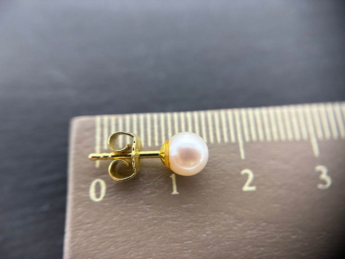 585 Gold Ohrringe Ohrstecker mit Perlen Damen 14K