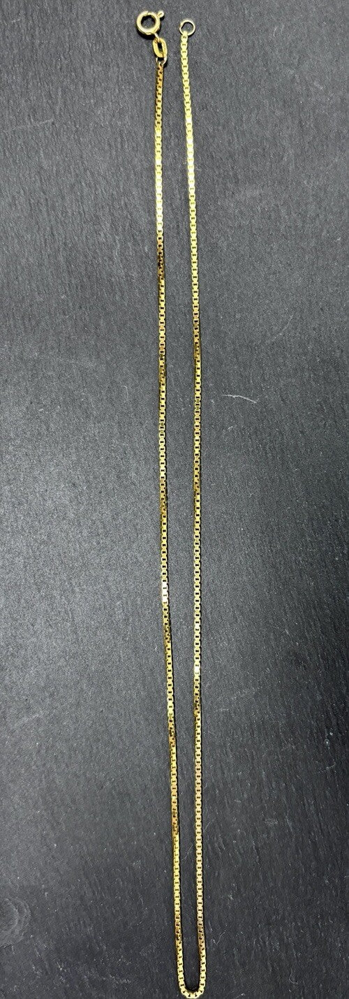 585 Gold Halskette Venezianerkette 42cm 1,2mm glänzend 14K