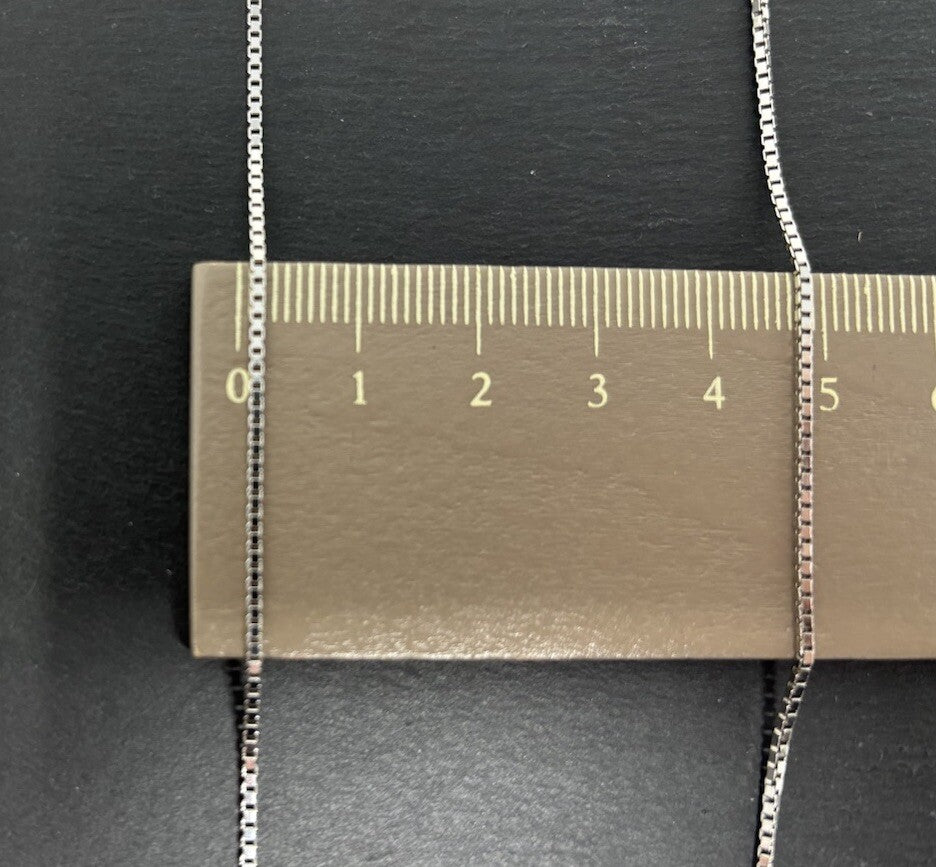 333 Gold Halskette Weißgold Venezianerkette rhodiniert 45cm 1mm 8K