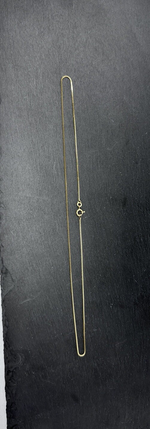 Gelbgold Kette Venezianerkette 42cm 1mm 8K/333 massiv glänzend