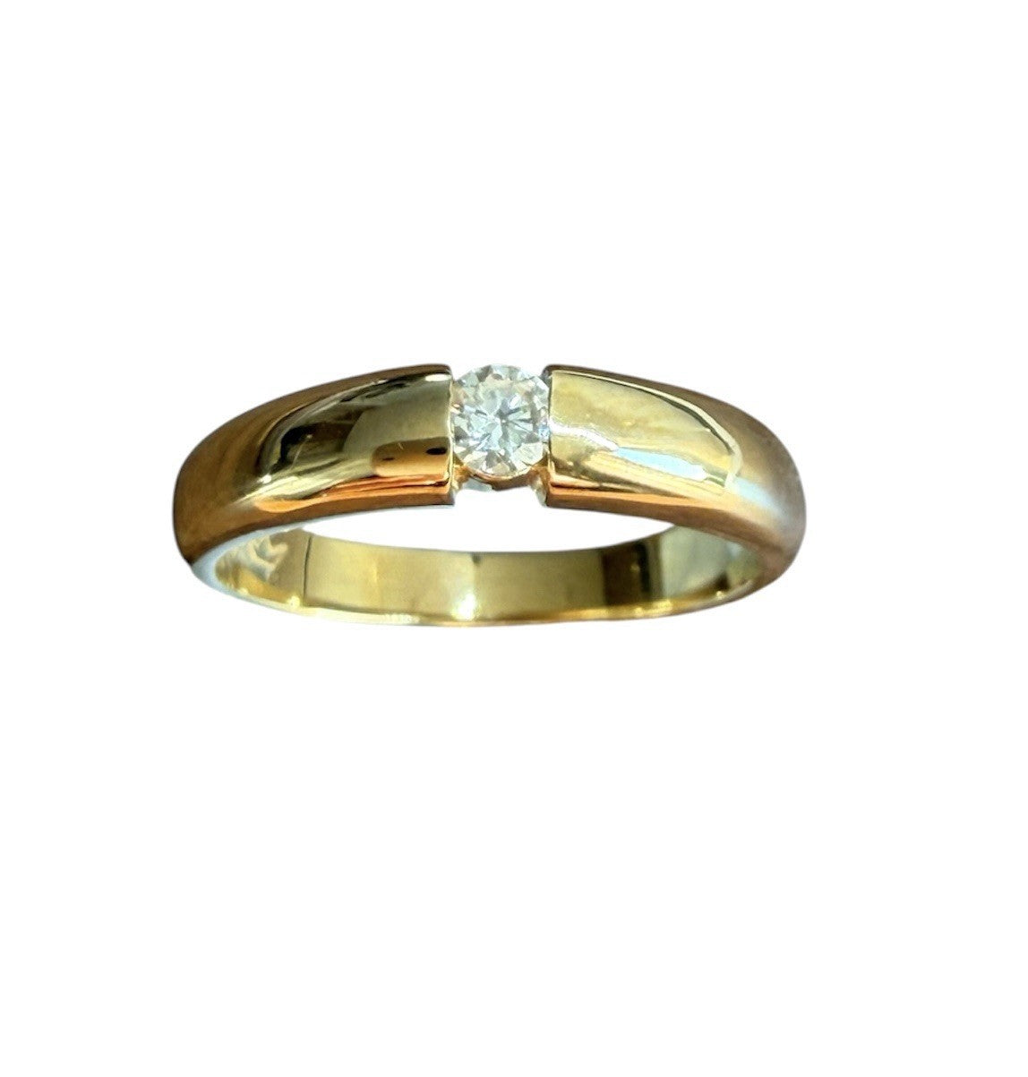 333 Gold Ring 0,1 ct Brillant Gr. 53 8K