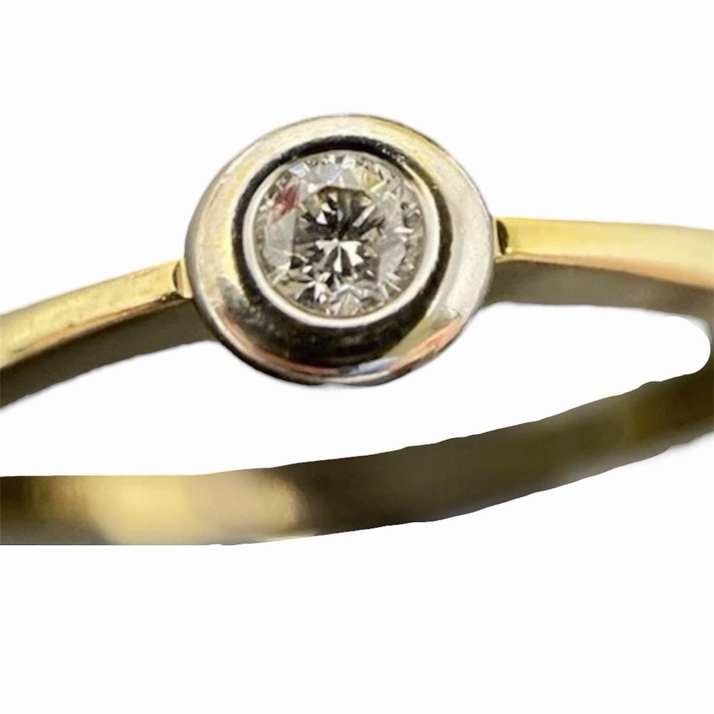 Gelbgold Solitärring 8K/333 Brillant Gr.53