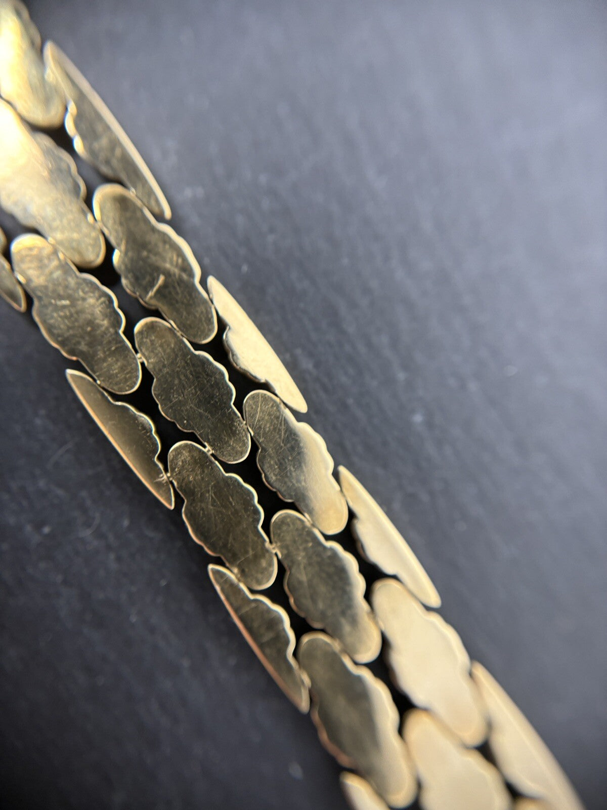 Gelbgold Vintage Goldarmband Damen 14K/585 16cm 13mm