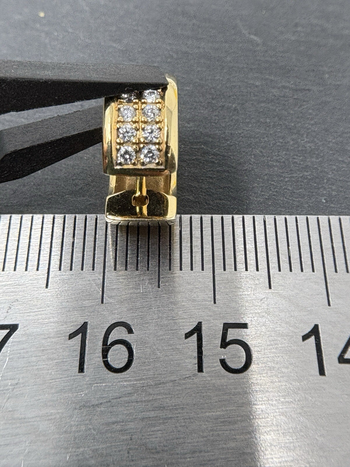 750 Gold Ohrringe Creolen 0,5ct Brillanten Diamanten 18K