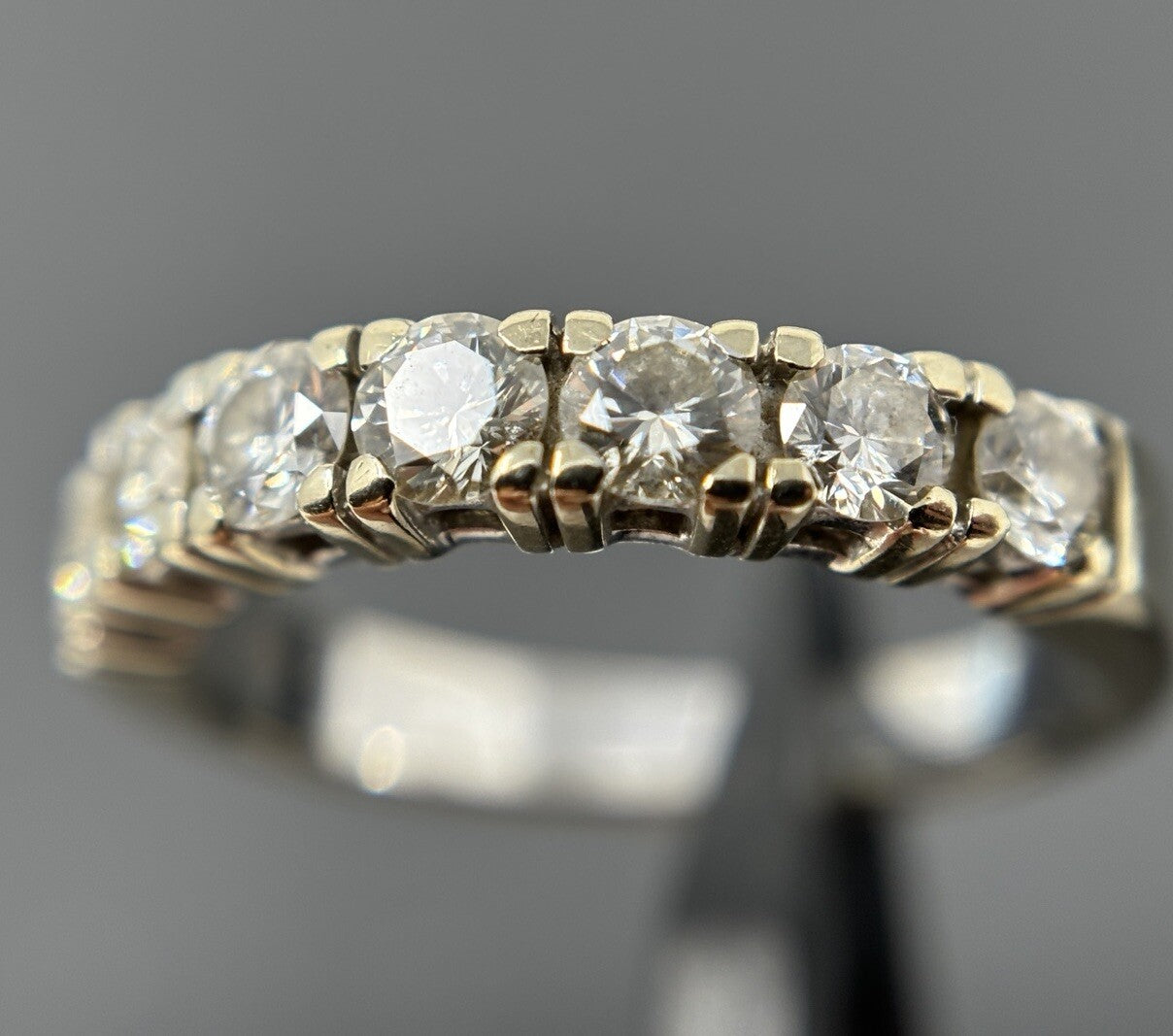 585 Gold Ring Brillantring Memory 1,0 Carat Weißgold Gr. 56 14K
