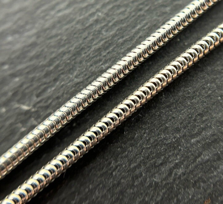 Goldkette Schlangenkette fein Weißgold 38cm 14K/585 für Anhänger 