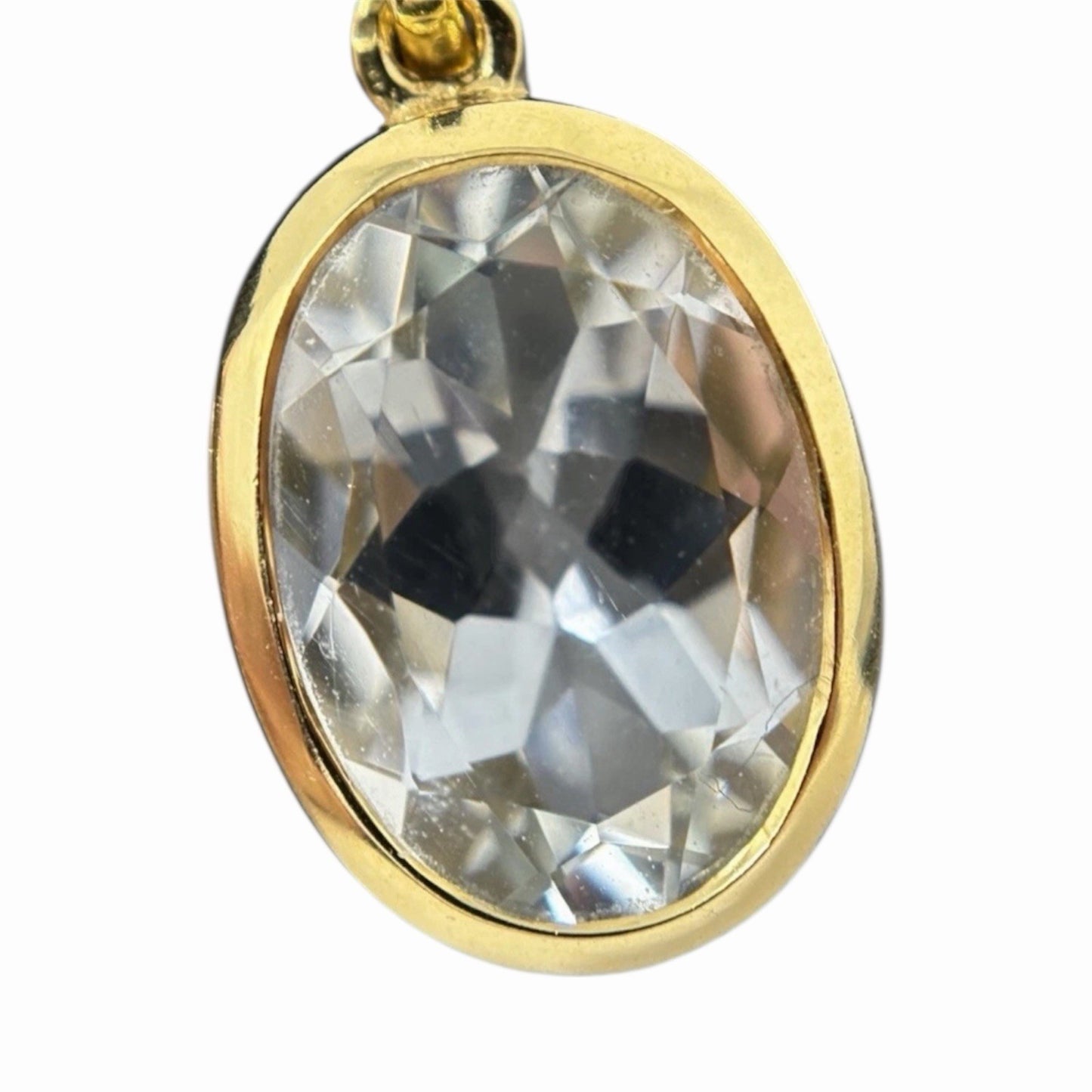 585 Gold Anhänger Aquamarin ca. 4,5ct mit 13x9,5mm Ovalschliff 14K