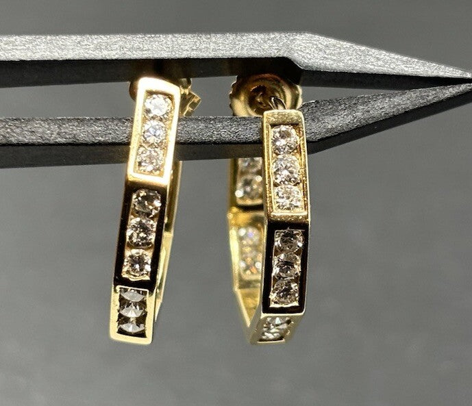 585 Gold Ohrringe 1,0 Karat Brillanten Diamanten 14K