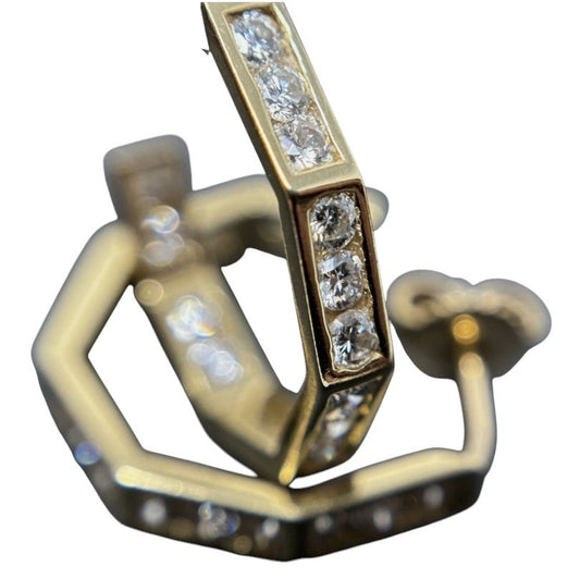 585 Gold Ohrringe 1,0 Karat Brillanten Diamanten 14K