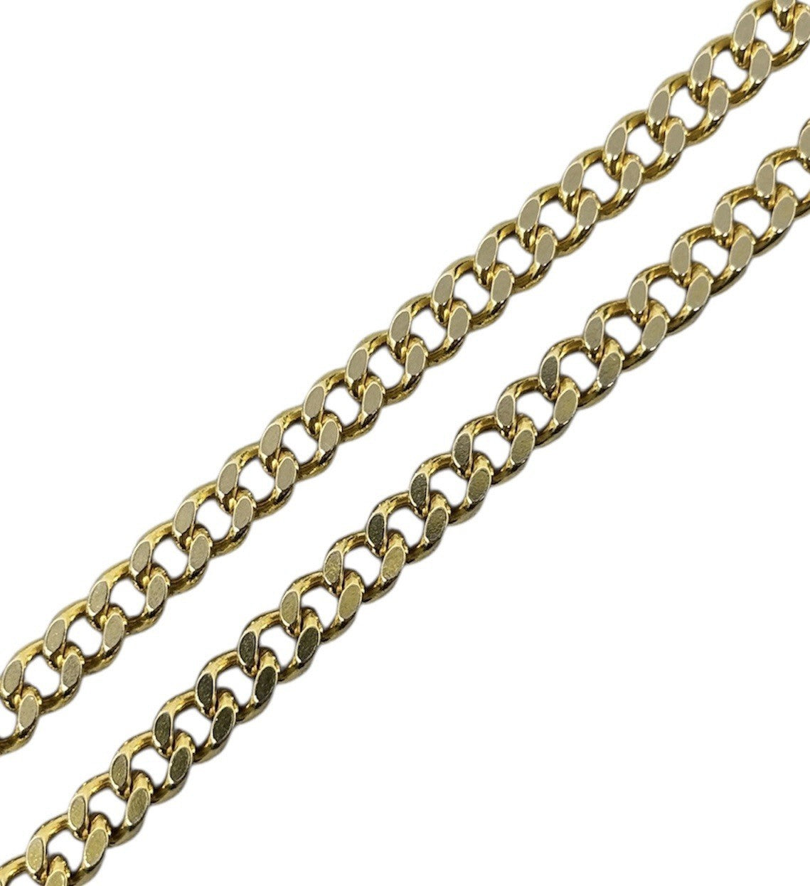 585 Gold Halskette Panzerkette 54cm 3,8mm glänzend Massiv 14K