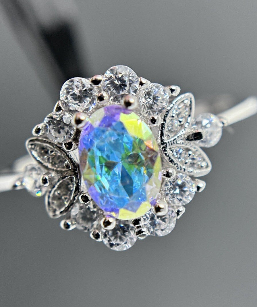 925 Sterlingsilber Entourage Ring Silber rhodiniert Damenring weiße Steine Gr.57