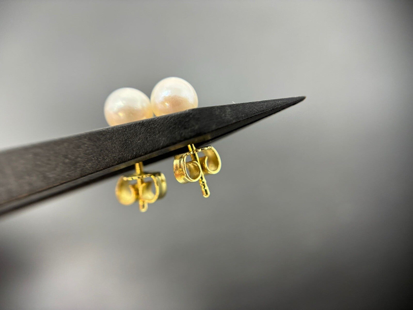 585 Gold Ohrringe Ohrstecker mit Perlen Damen 14K 