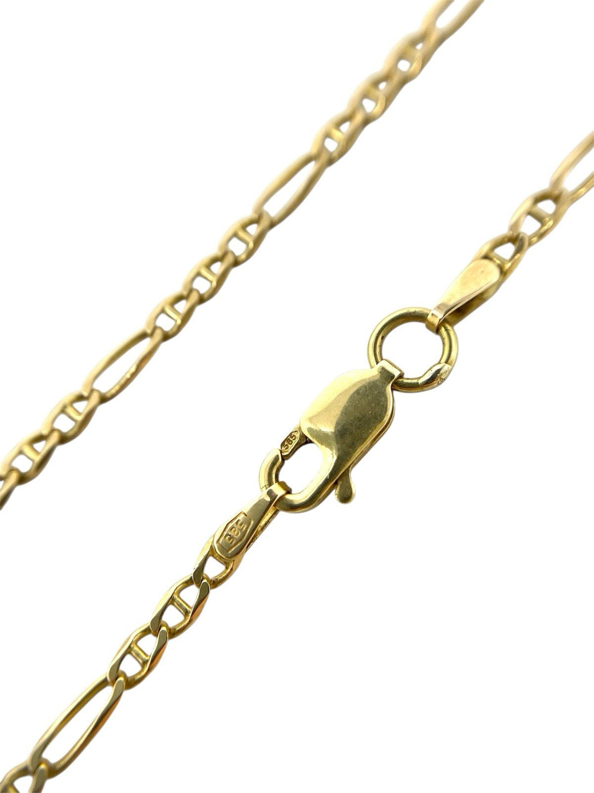 585 Gold Halskette Figarokette Panzerkette 54cm 2,1mm 14K