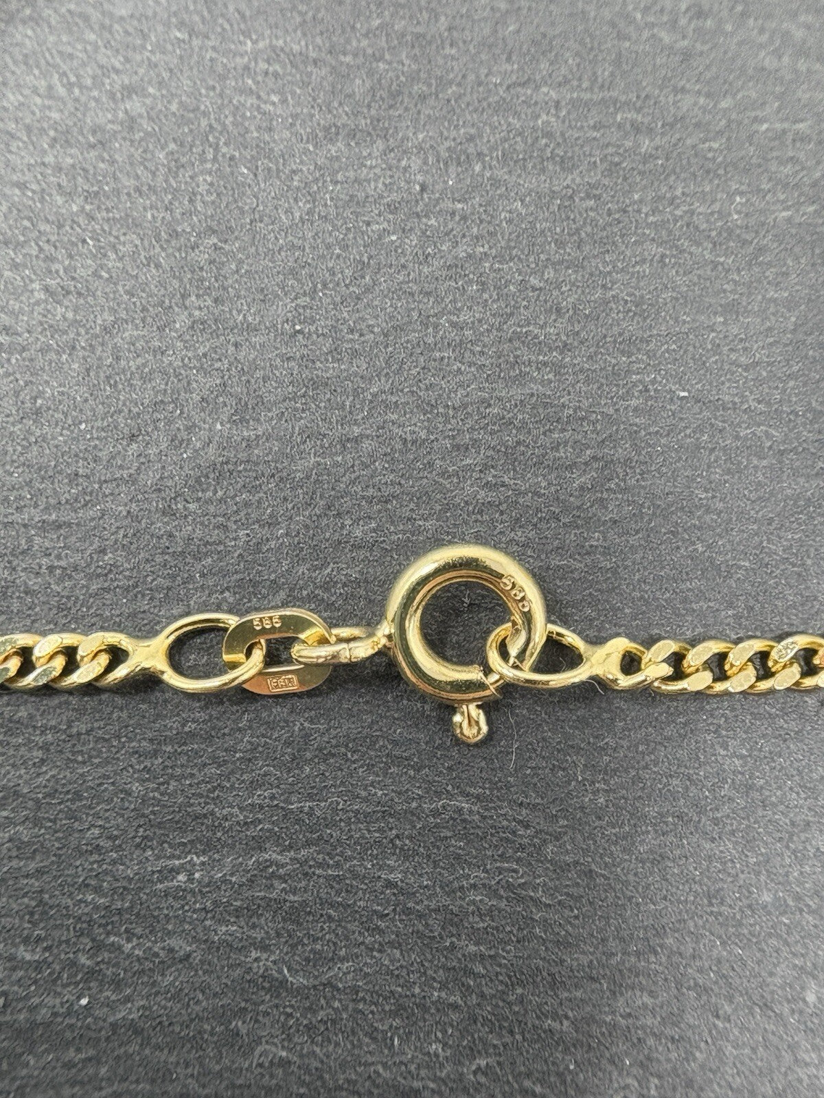 585 Gold Halskette Panzerkette 45,5cm 2mm glänzend 14K