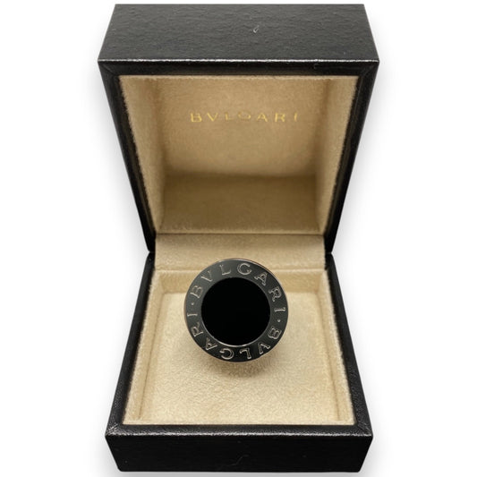Bvlgari Ring Onyx 750 Weißgold | 18K / 750 Gr. 60