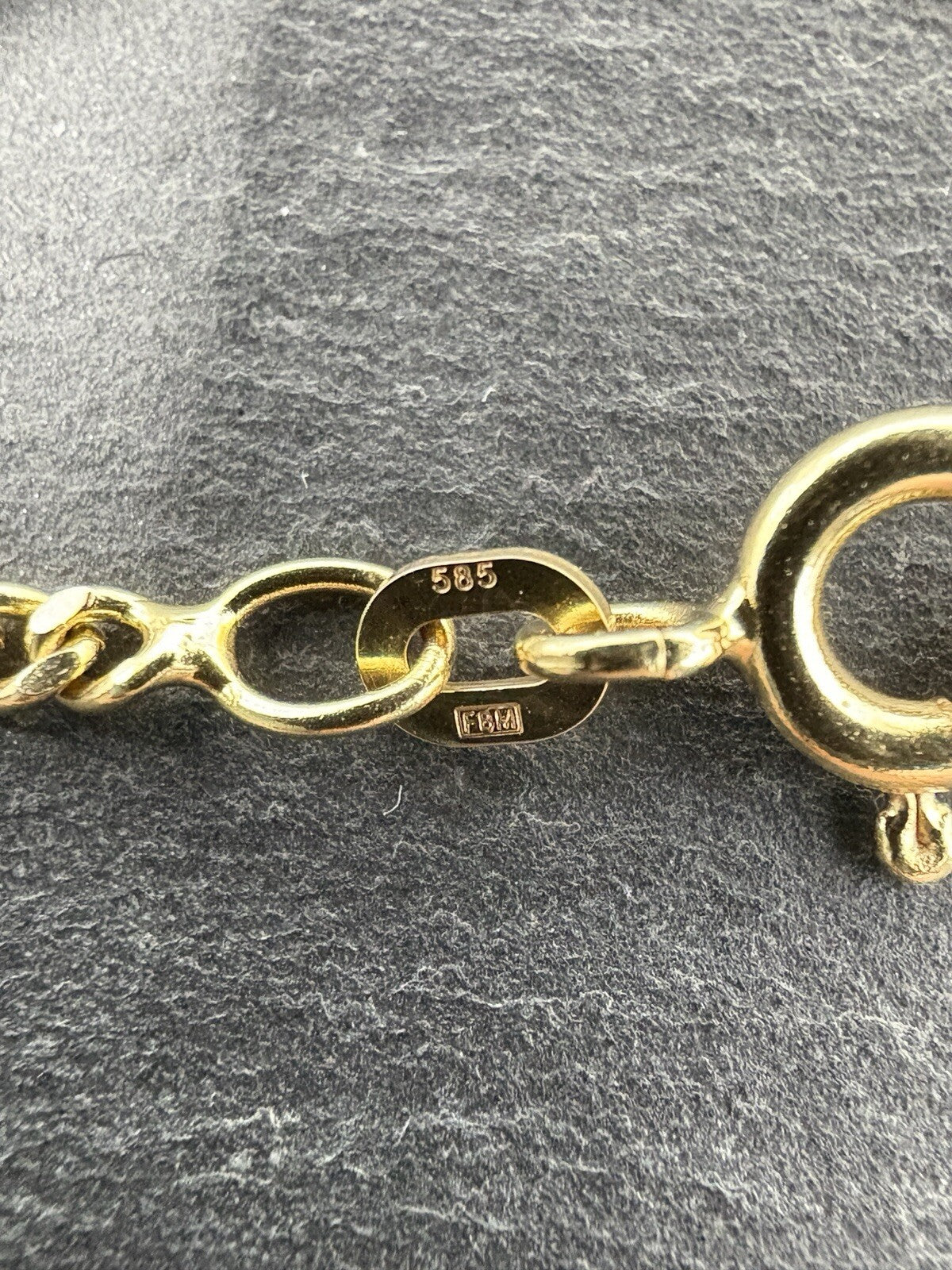 585 Gold Halskette Panzerkette 45,5cm 2mm glänzend 14K