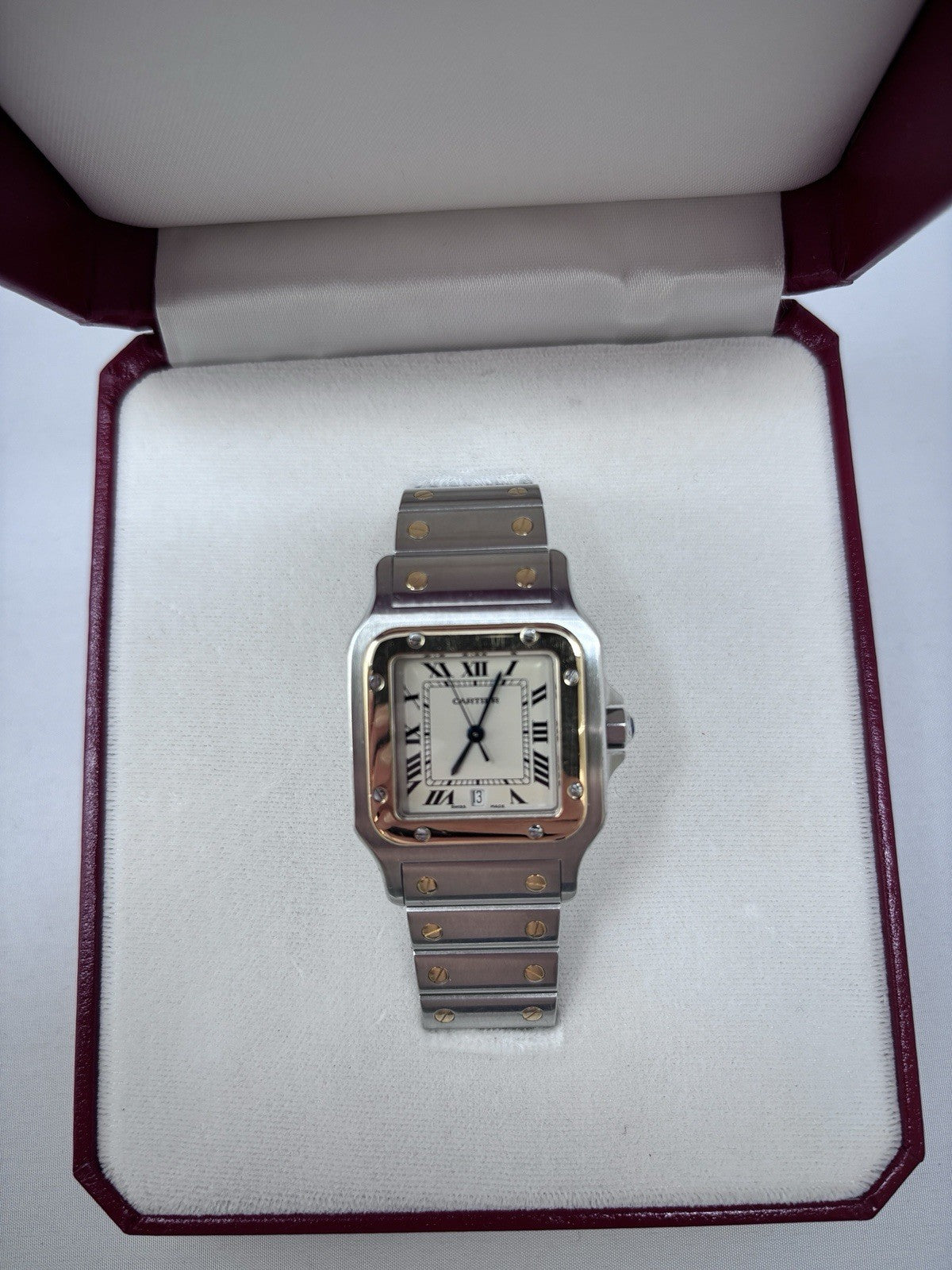 Cartier Santos Galbee Herren 29mm  Stahl/Gold Papiere Ref. 1566