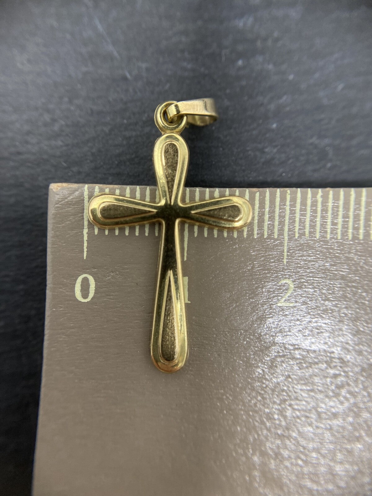 Echtgold 8 Karat Kreuzanhänger aus Gold - Kreuz| 8K/333 Gelbgold