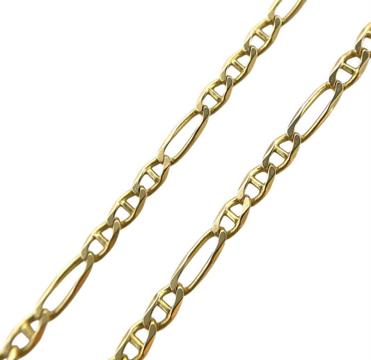 Figarokette Panzerkette Gelbgold 585 / 14 Karat 54cm