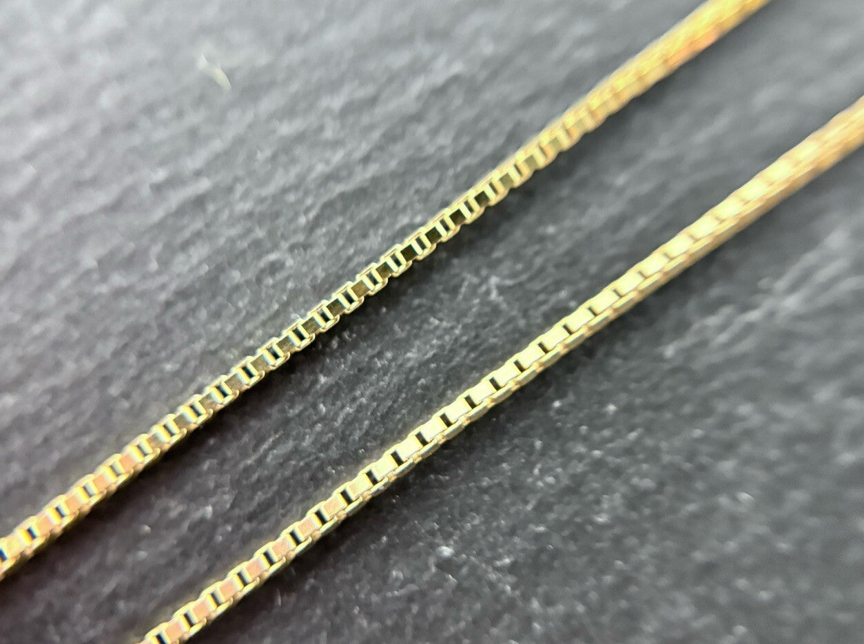 Gelbgold Kette Venezianerkette 42cm 1mm 8K/333 massiv glänzend