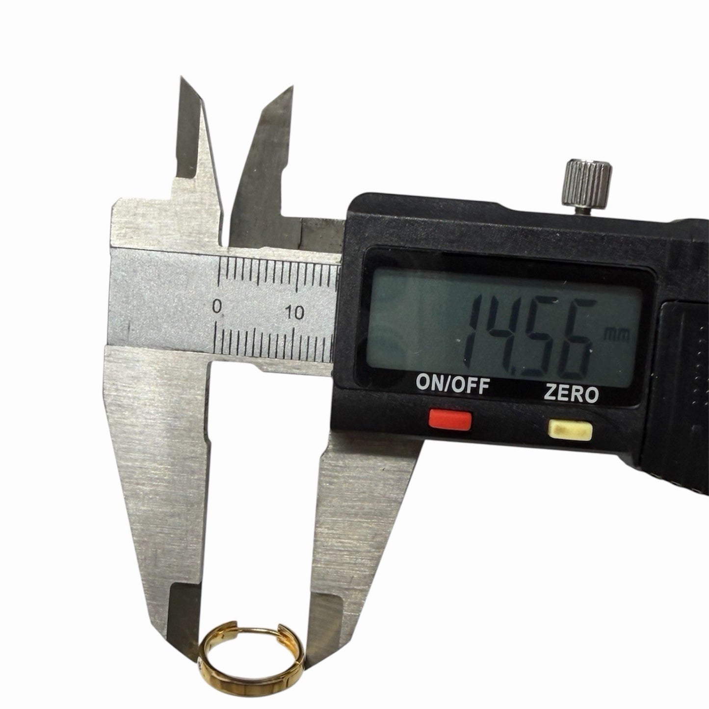 333 Gold Creolen Gelbgold 8K mit weißen Zirkonia