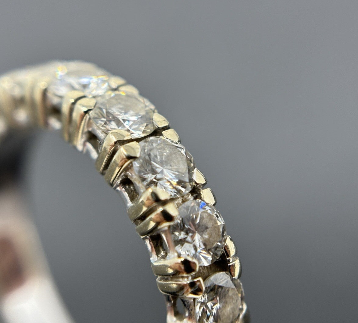 585 Gold Ring Brillantring Memory 1,0 Carat Weißgold Gr. 56 14K