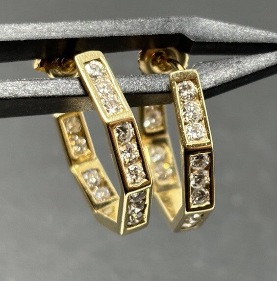 585 Gold Ohrringe 1,0 Karat Brillanten Diamanten 14K