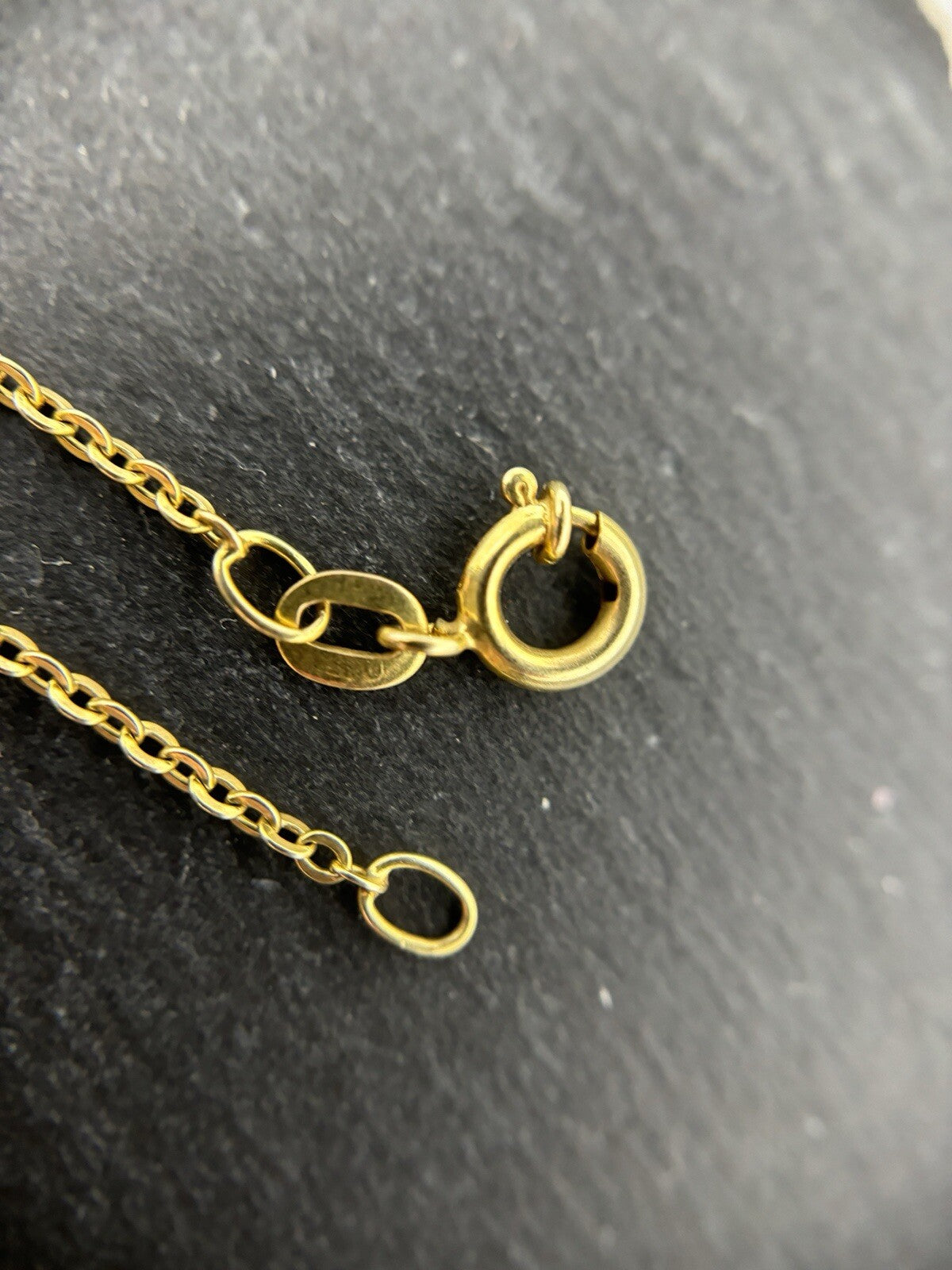 585 Gold Halskette Ankerkette 48cm 1mm 14K