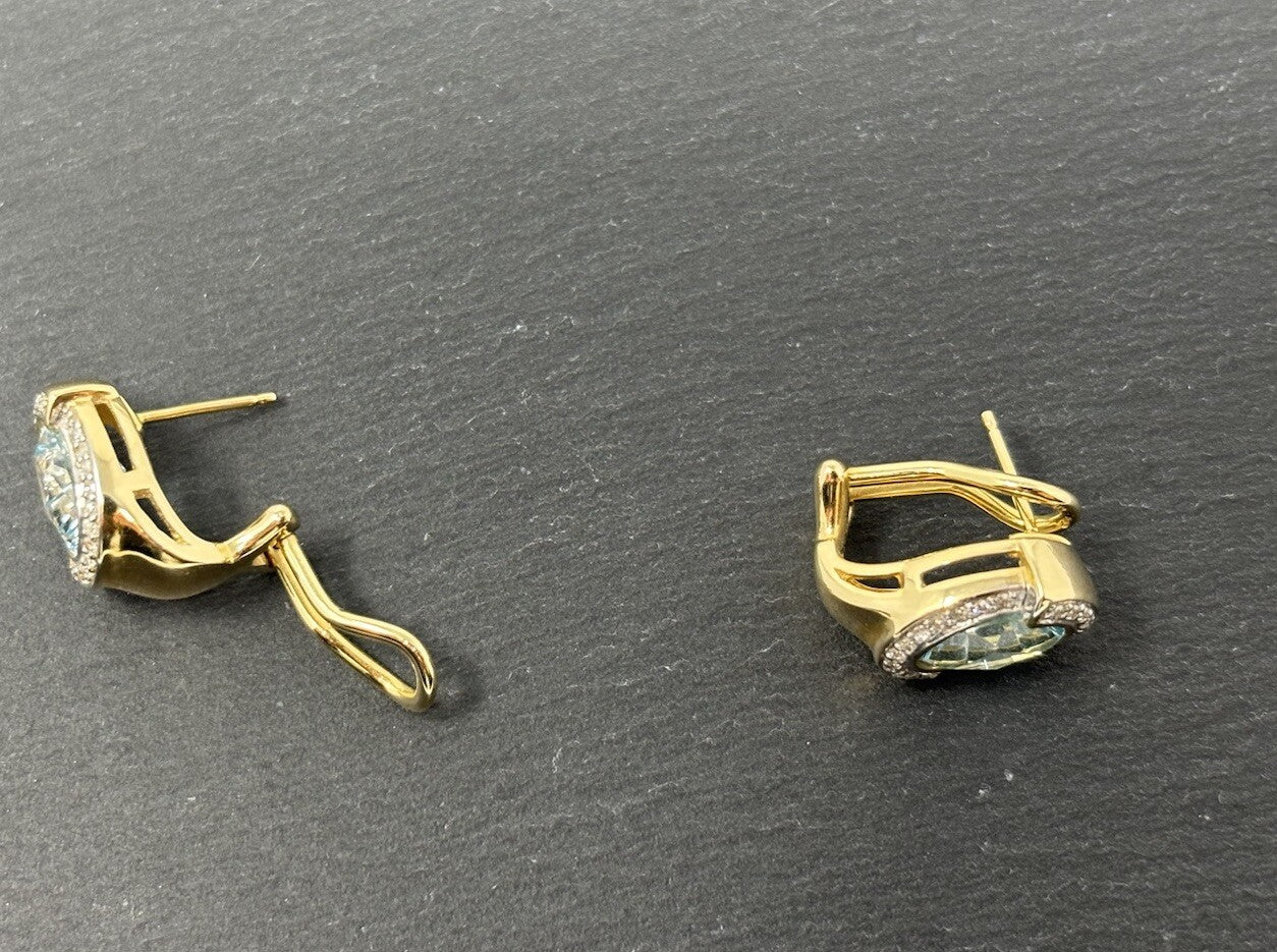 Ohrstecker Gelbgold 14K/585 0,25ct Brillanten / Topas 