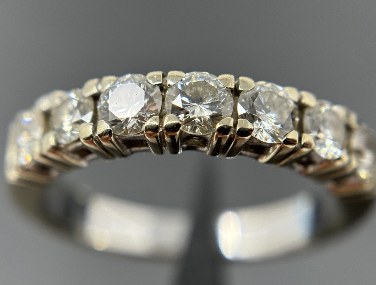 585 Gold Ring Brillantring Memory 1,0 Carat Weißgold Gr. 56 14K