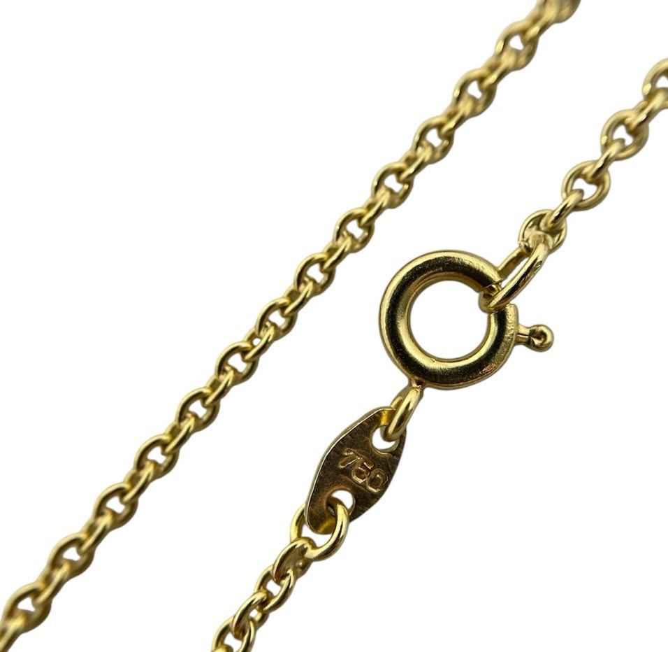 750 Gold Halskette Ankerkette 46cm 18K