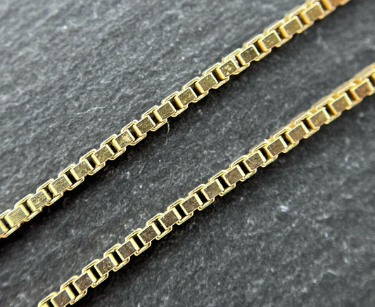 Gelbgold Kette Venezianerkette 45cm 1,2mm 8K/333 massiv glänzend