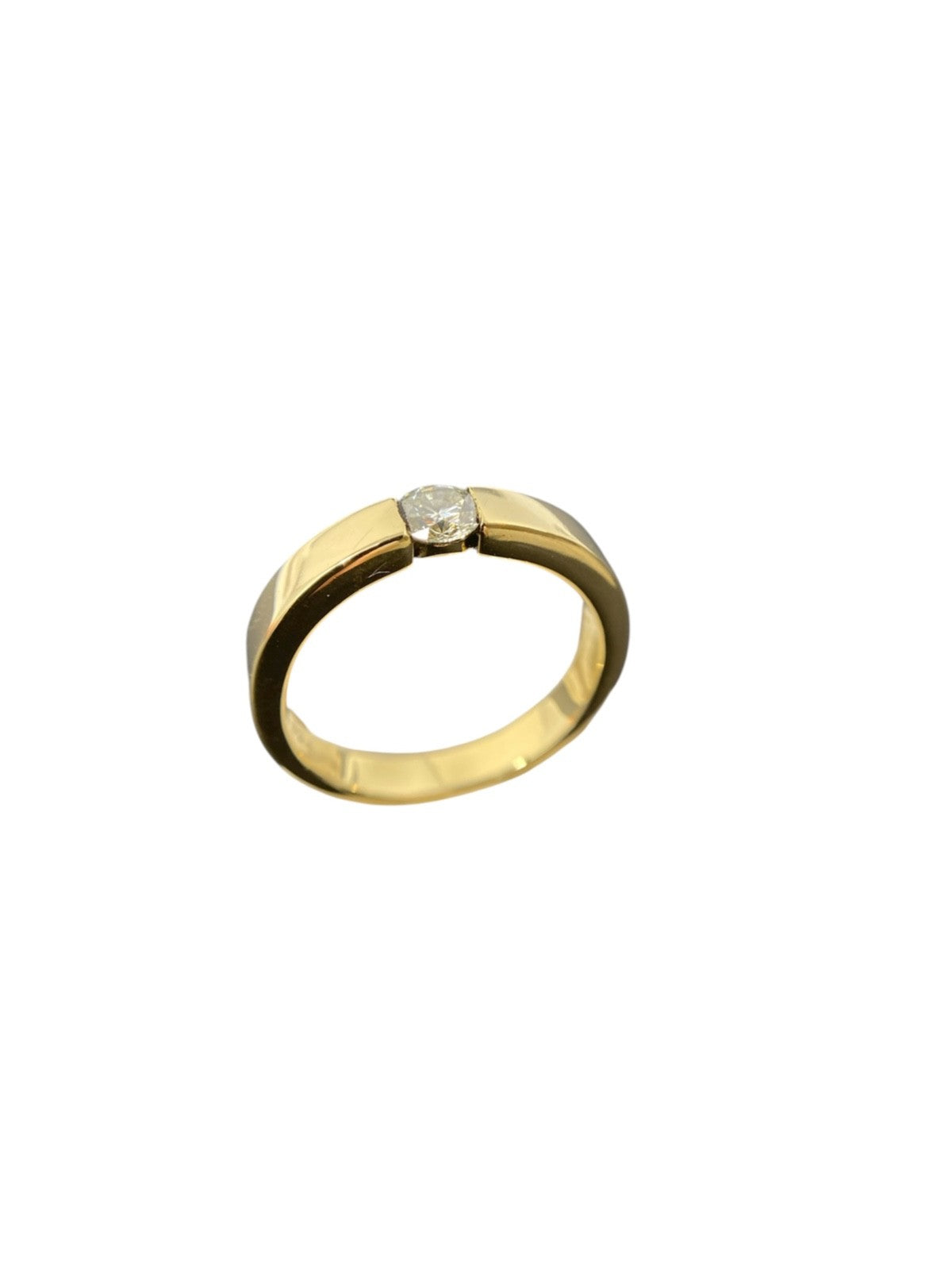 750 Gold Ring 0,25 ct Brillant Spannring Verlobungsring Gr. 54 18K 