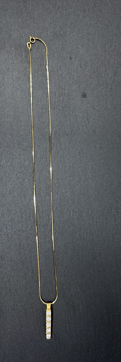 Gelbgold Kette mit Anhänger Brillanten 18K/750 VS/SI 0,78ct Set