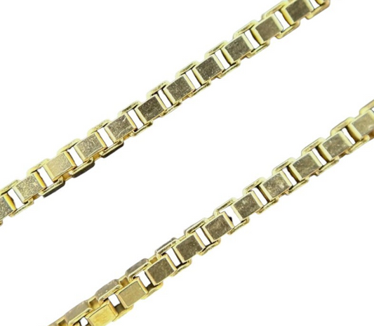 Gelbgold Kette Venezianerkette 45cm 1,5mm 8K/333 massiv glänzend