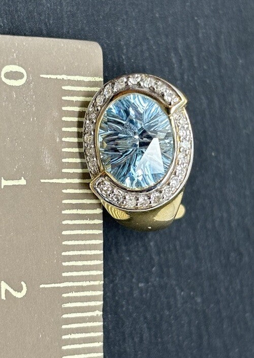 Ohrstecker Gelbgold 14K/585 0,25ct Brillanten / Topas 