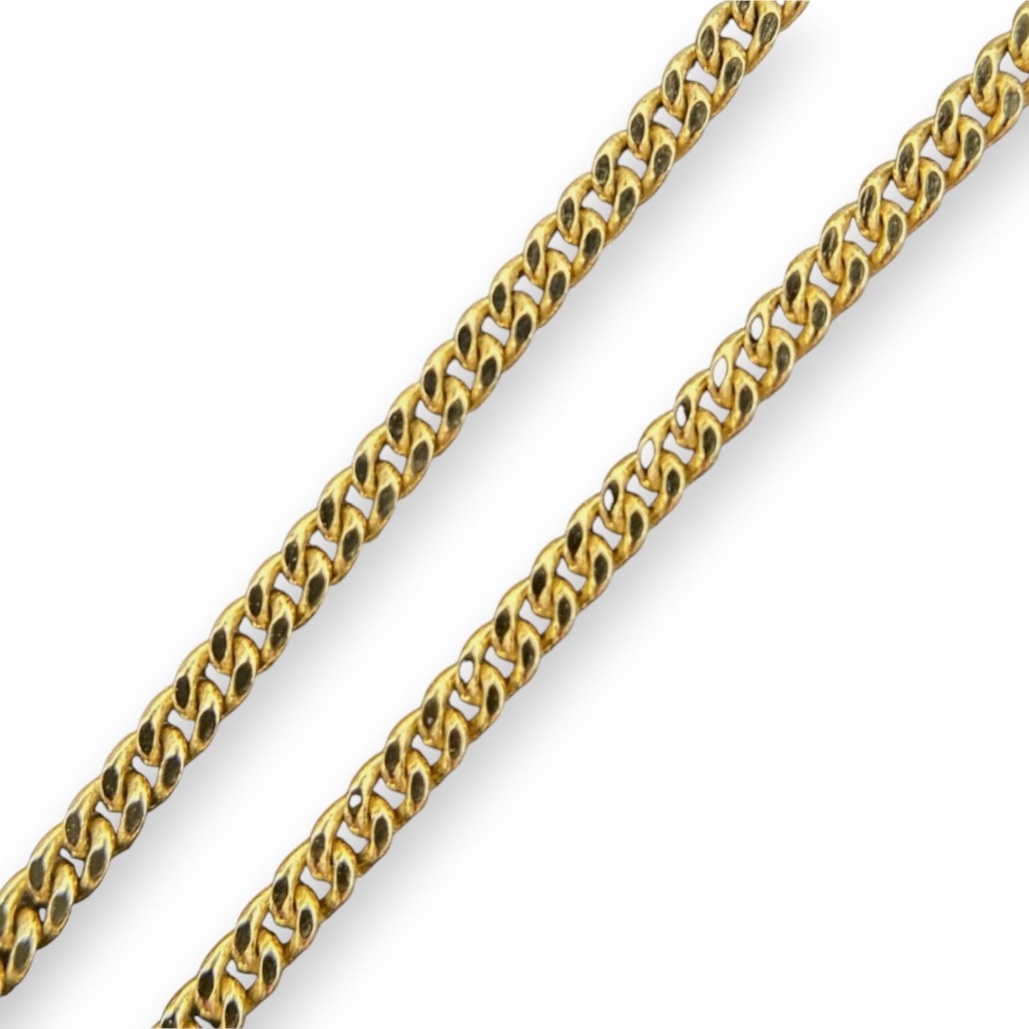 Gelbgold Kette Panzerkette Flachpanzerkette | 42cm 14K/585 ca. 1,3mm glänzend