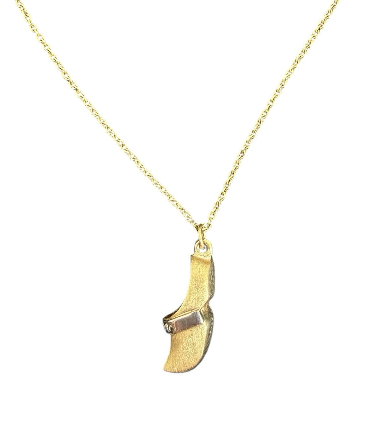 Gold Anhänger Schuh Mit Ankerkette | 14K/585