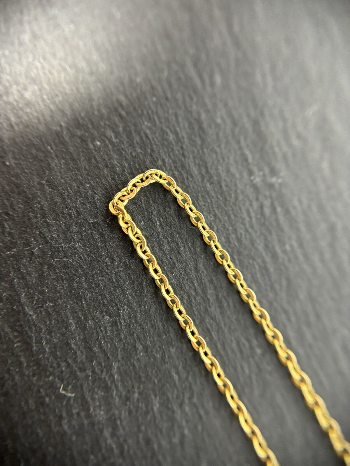 585 Gold Halskette Ankerkette 48cm 1mm 14K