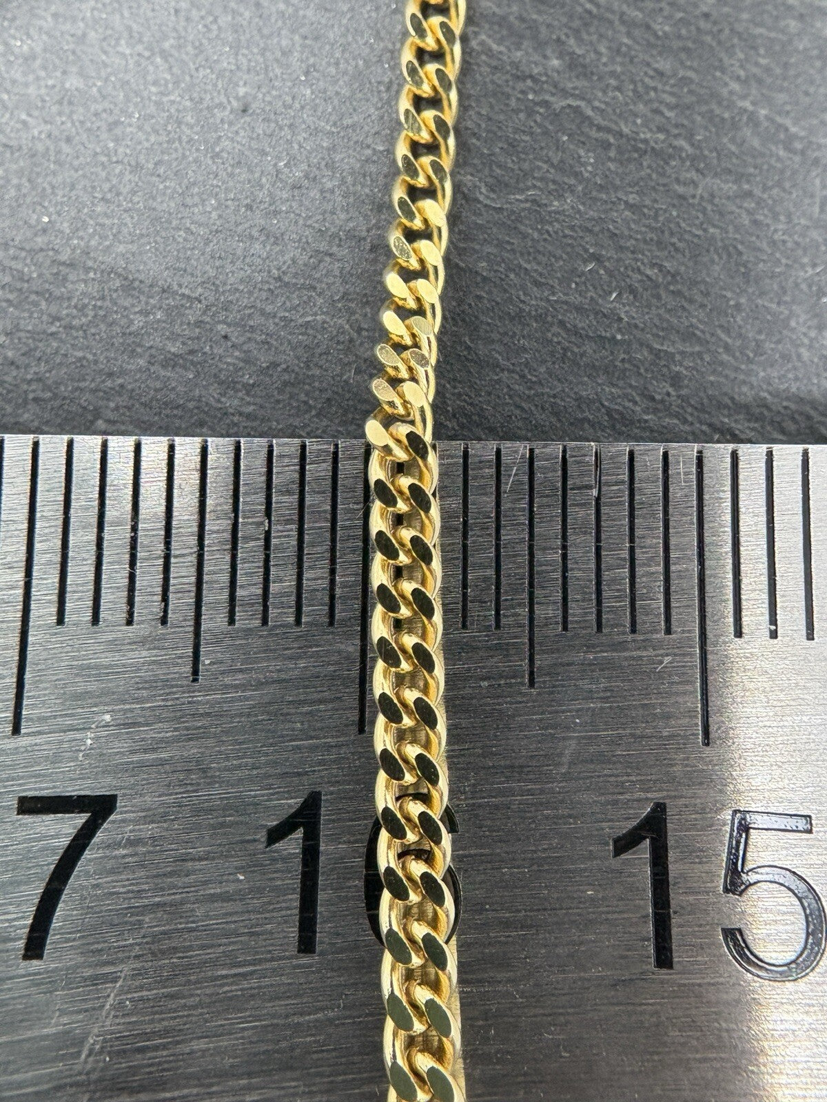 585 Gold Halskette Panzerkette 45,5cm 2mm glänzend 14K
