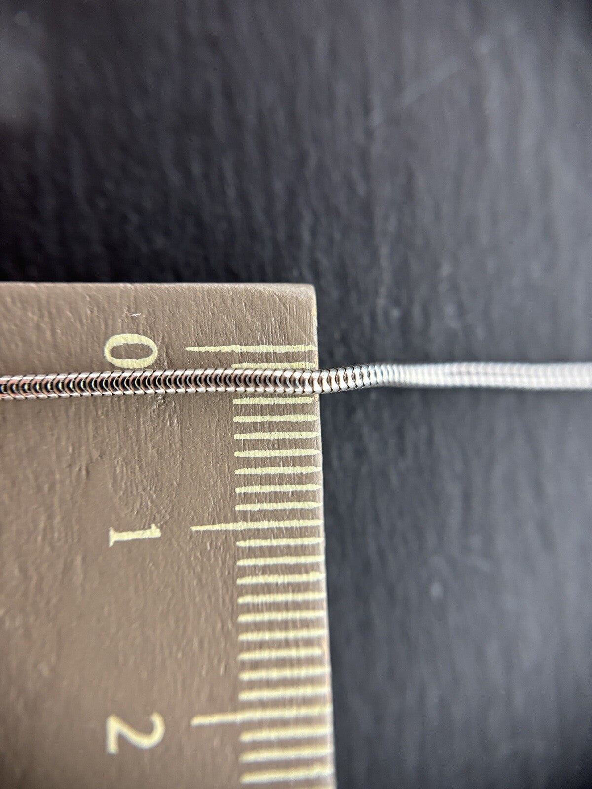 585 Gold Halskette Schlangenkette fein Weißgold 38cm 14K