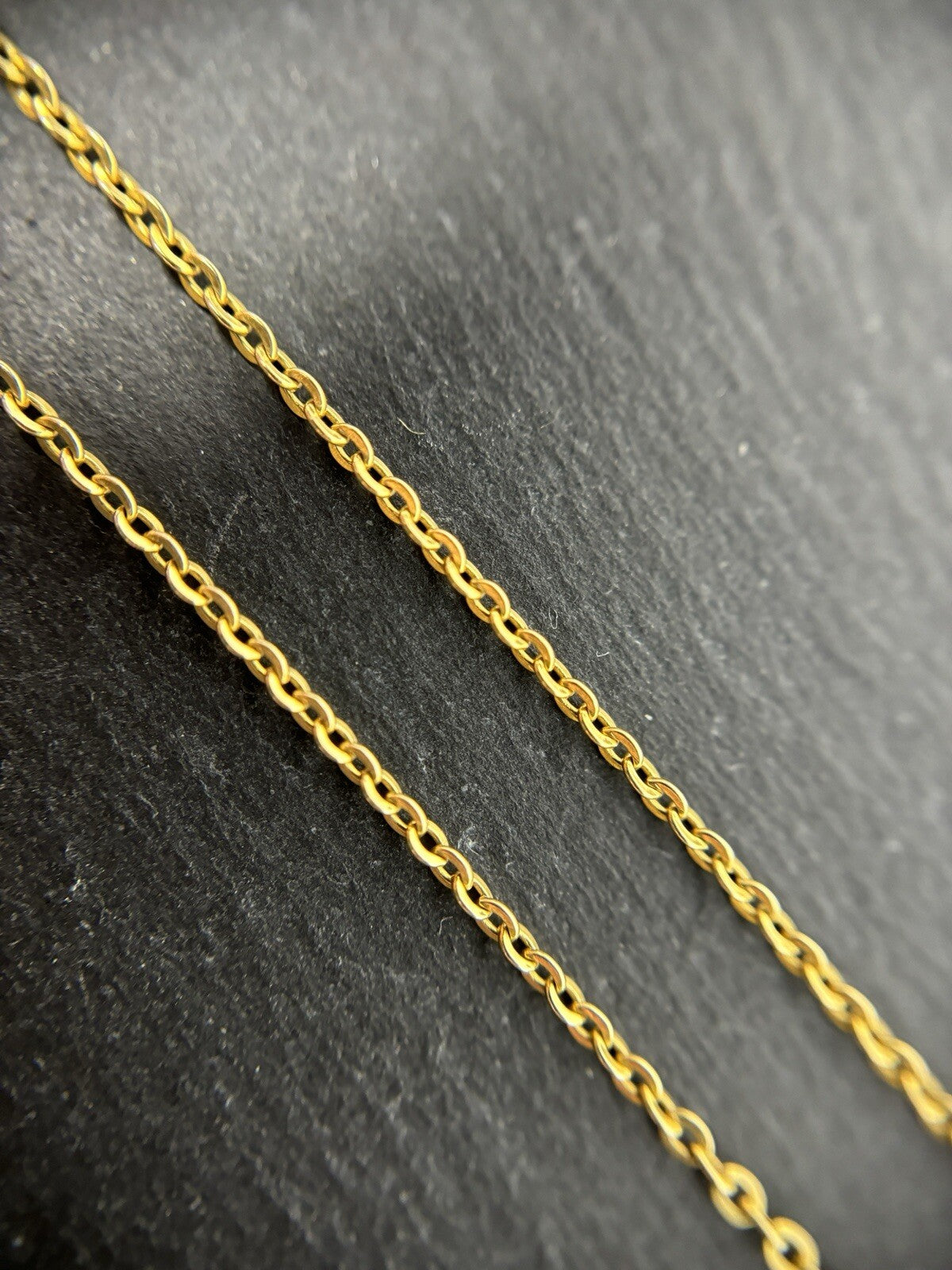 585 Gold Halskette Ankerkette 48cm 1mm 14K