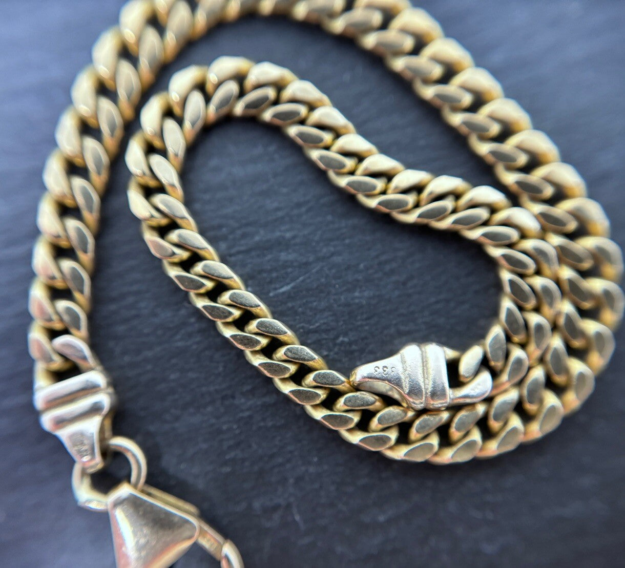 Gelbgold Panzerarmband Goldarmband 8K/333 19cm 4mm glänzend