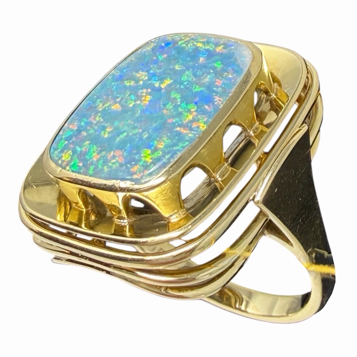 585 Gold Ring Opal Vintage 14K Gr.54